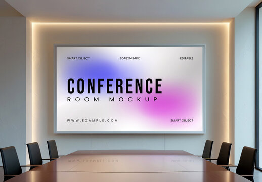 Conference Room Mockup Design Template