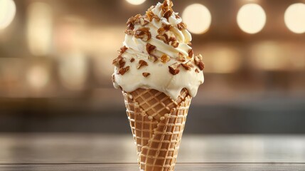 Ice Cream with Caramelized Nuts and Sea Salt