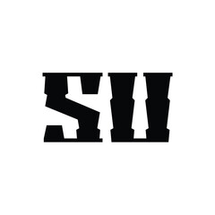 SU monogram logo design letter text name symbol monochrome logotype alphabet character simple logo