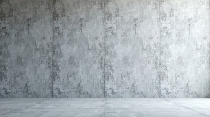 Empty Room with Textured Concrete Wall and Floor Ideal for Design Presentations
