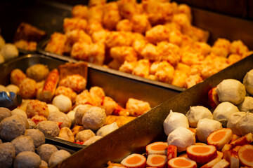 The various ingredients are neatly arranged on the plate