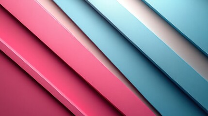 Fototapeta premium Abstract Composition with Pink and Blue Diagonal Lines and Minimalistic Design