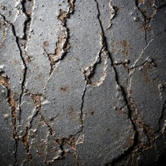 Gray Cracked Surface Texture Close-up with Rust for Grunge Backgrounds