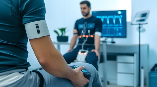 Athlete undergoing sports science performance testing