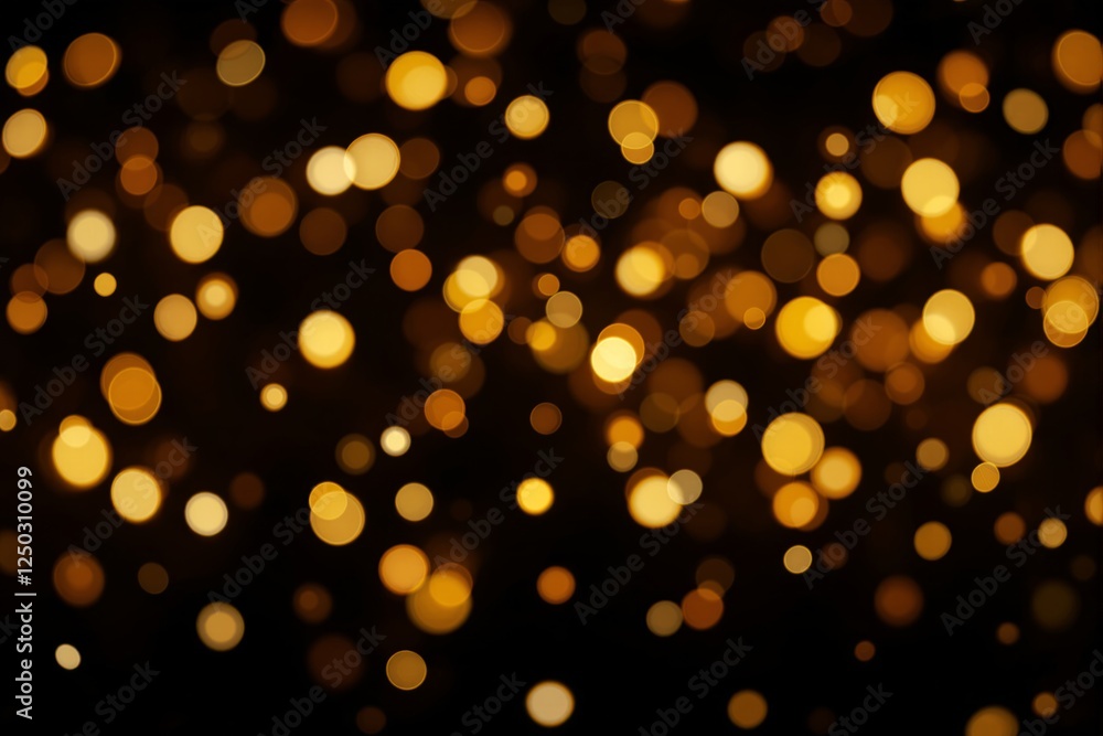 Poster defocused golden bokeh lights creating a warm and elegant blurred background. the glowing abstract c