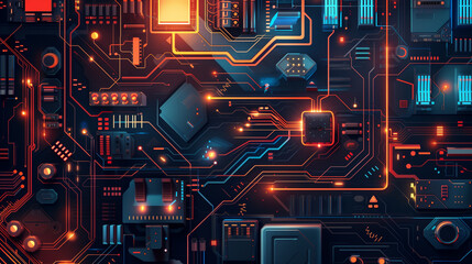 Fototapeta premium electronic circuit board