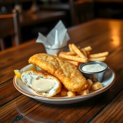 Delicious, representative British traditional dish, clearly presented without any blur.