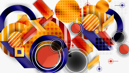 Obraz premium Abstract design with layered geometric shapes