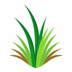 Hairgrass flat vector on white background.