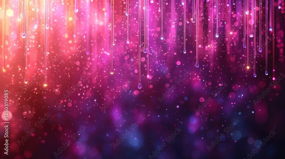 Poster vibrant abstract background with colorful bokeh and light streaks