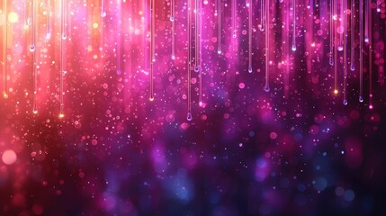 Vibrant abstract background with colorful bokeh and light streaks