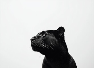 Obraz premium Black Panther Profile, Wildlife Portrait, Studio Shot