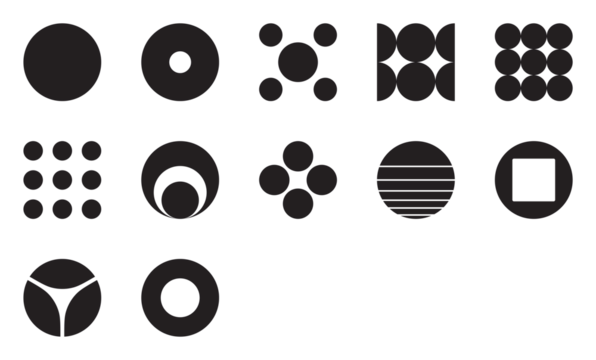 beautiful shapes created using ellipse 