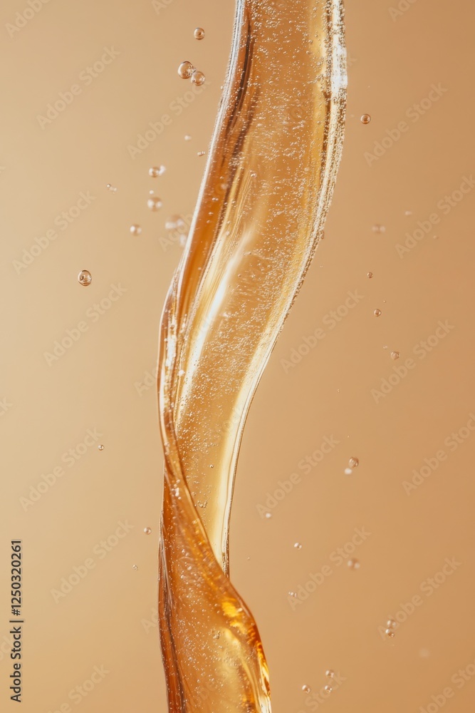 Poster dynamic champagne bubbles in high-speed motion captured within glass sparkle and fizz elegantly