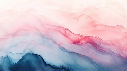 Abstract pastel pink watercolor background with gentle tonal variations, offering a dreamy and artistic aesthetic.