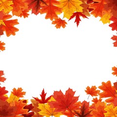 autumn leaves border frame having text area