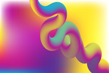 Abstract background with colorful wavy geometry shape