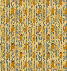 yellow cat pattern cartoon style