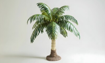 Obraz premium Tropical palm tree indoor decoration, light background, home decor
