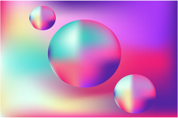 Abstract Fluid Curves with Vibrant Neon Colors