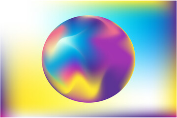 Abstract Fluid Curves with Vibrant Neon Colors