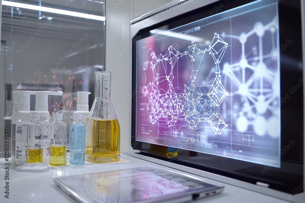 Poster virtual environment for materials scientists to conduct experiments on substances at molecular scale