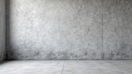 Fototapeta premium Empty Room with Textured Concrete Walls and Floor, Ideal for Design Presentations and Mockups