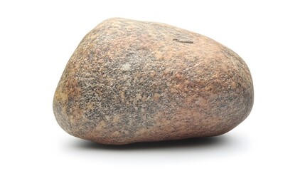 A smooth river stone, clean white background, transparent isolate
