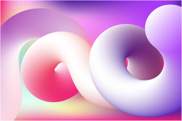 Abstract background with colorful wavy geometry shape