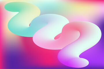 Abstract background with colorful wavy geometry shape