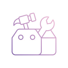 Toolbox icon isolated on a white background. Vector illustration.