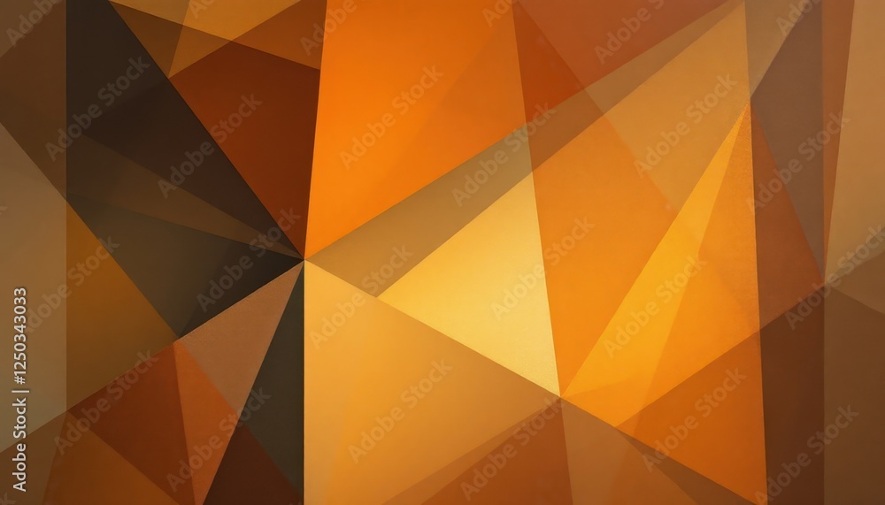 Poster abstract geometric pattern with warm tones and triangular shapes