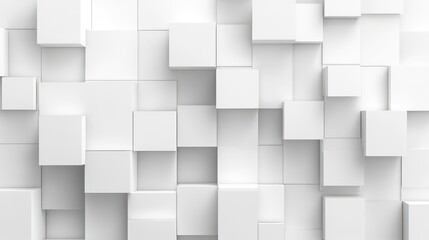 Contemporary Flat Design of Elegant White Cube Boxes for Modern Wallpaper Applications