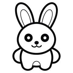 Fototapeta premium outline of a rabbit vector art