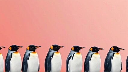 Obraz premium Beautiful Minimalistic Background with Copy Space for World Penguin Day