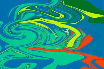 Abstract Colorful Fluid Marble Background