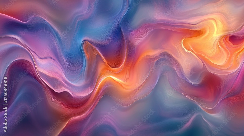 Poster ethereal abstract: a captivating blend of color and texture in motion