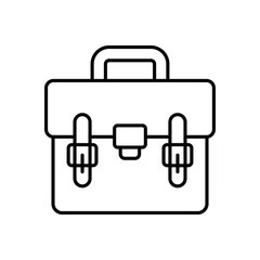 Briefcase icon isolated on a white background. Vector illustration.