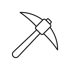 Pickaxe  icon isolated on a white background. Vector illustration.