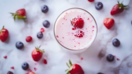 A glass of milk, isolated on a white background