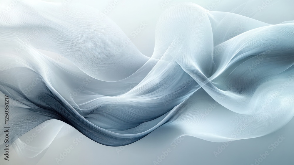Poster elegant abstract background with flowing lines and soft blue tones