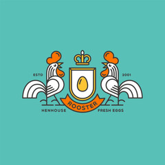 Rooster crest logo © Maryna