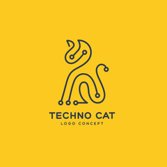 Techno cat logo