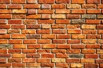 Close-up brick wall texture, outdoor.  Possible use Background