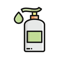 Hand sanitizer dispenser in editable style, liquid soap