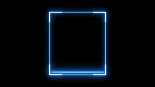 Scanning the QR code icon animation, QR code being a scanning concept, lock secure security icon on black background, Green square code scanning animation, smartphone QR code scanning