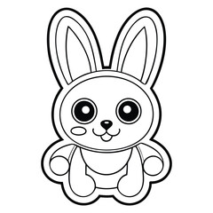 Obraz premium outline of a rabbit vector art