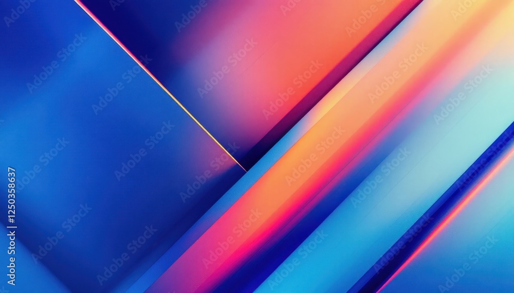 Aufkleber vibrant geometric abstract art with dynamic color gradient