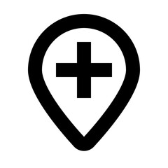 Obraz premium Add Pin - Simple Minimalist Icon