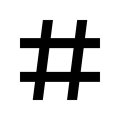 Obraz premium Hashtag - Simple Minimalist Icon